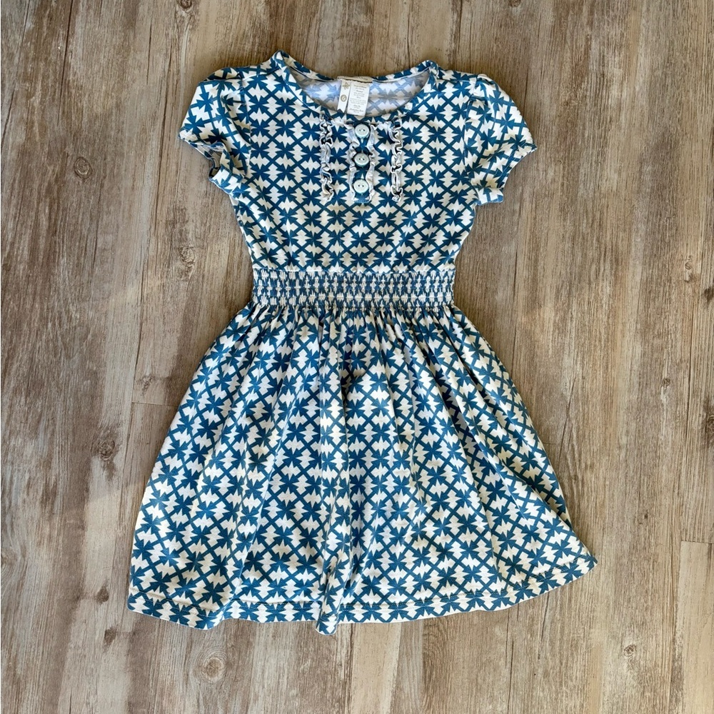 Matilda Jane Windmill Blue and White Dress Knot 6